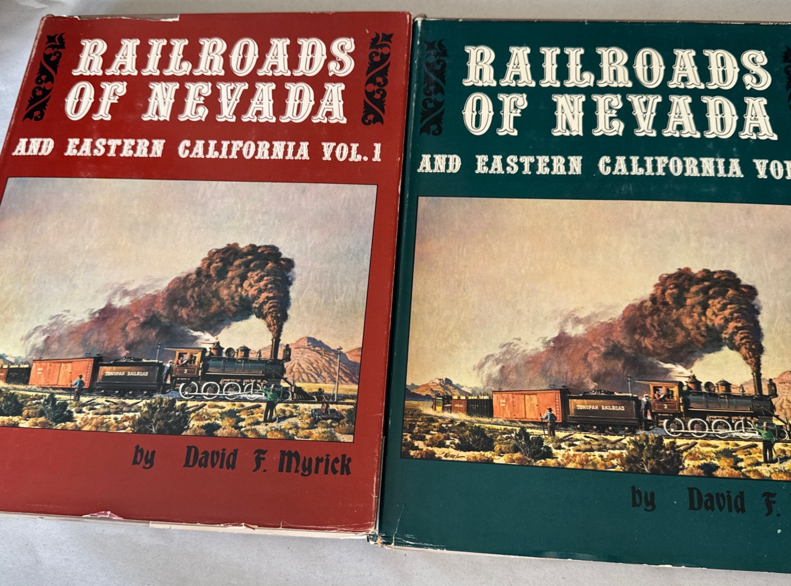 Vintage 1962/63 Railroads of Nevada  Eastern California by David Myrick 2 Vols