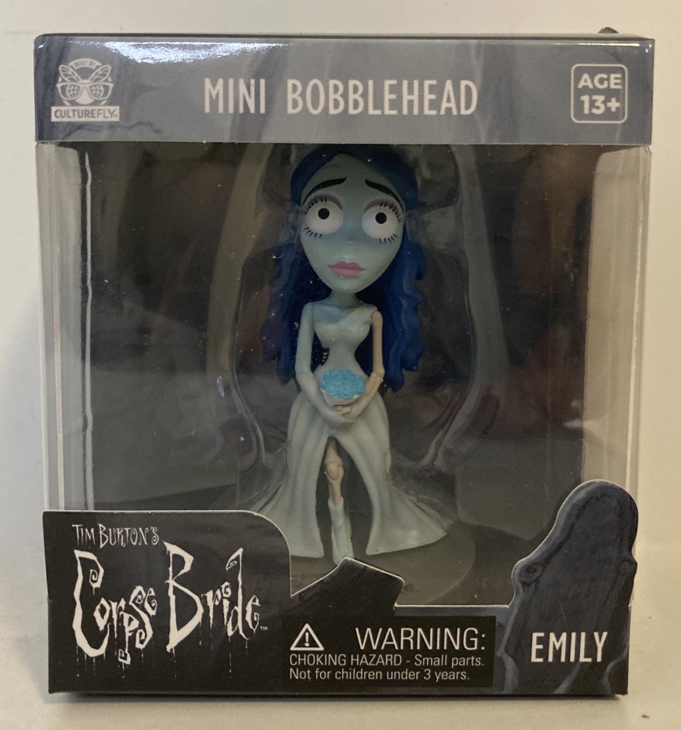 NIB CultureFly Corpse Bride Emily Wedding 3.25” Mini Bobblehead SAME DAY SHIP