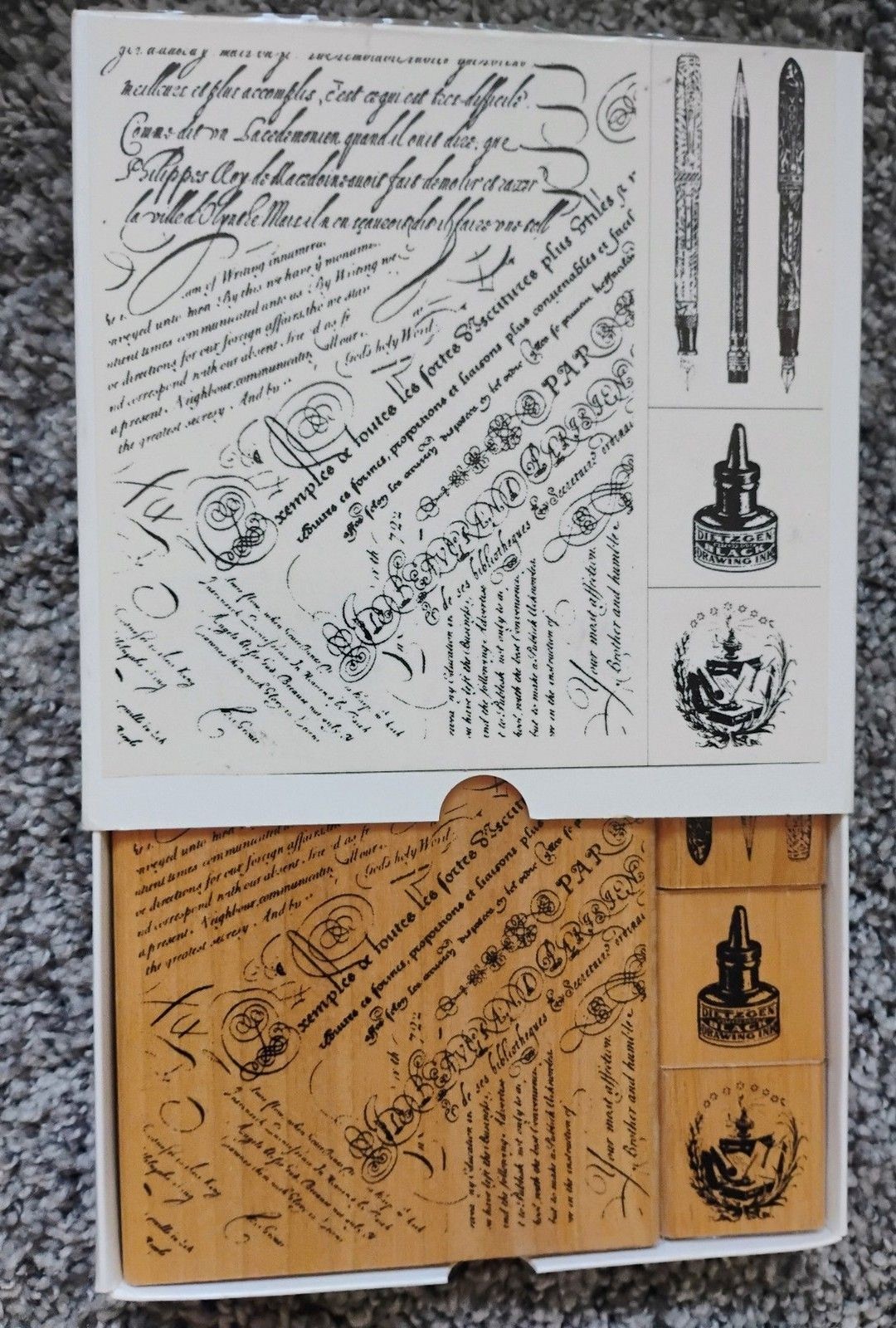 Vintage 2002 Dream Impressions Wood Mounted Rubber Stamp Set 166-0010 Vintage 2002 Dream Impressions Wood Mounted Rubber Stamp Set 166-0010