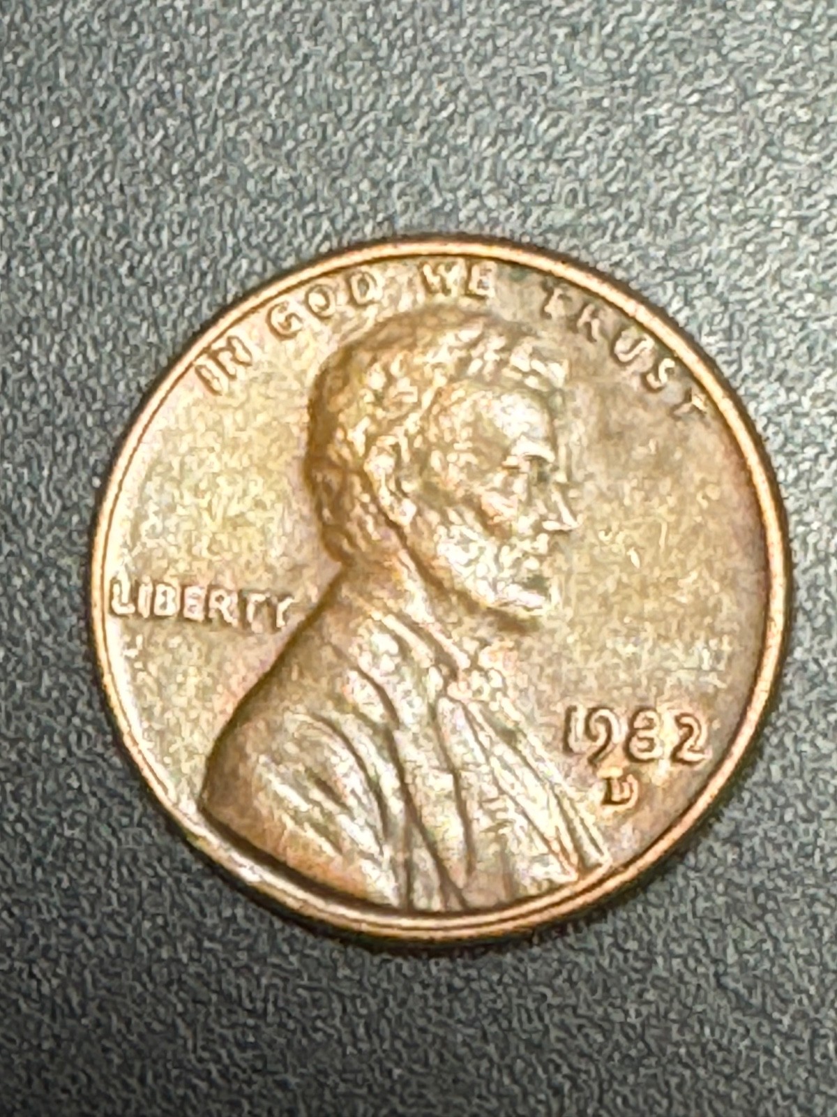 1982 D Lincoln Memorial Penny Large Date  