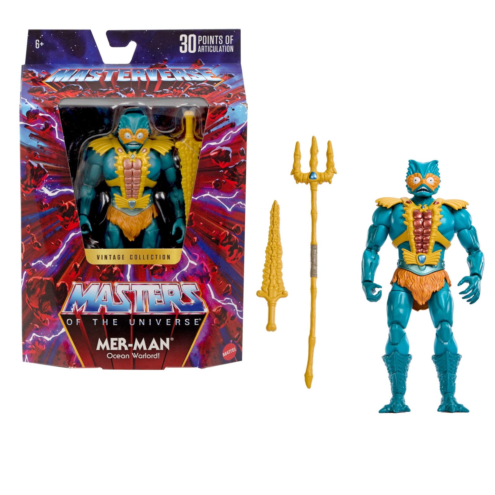 Mattel Masters of the Universe Masterverse Mer-Man Action Figure, 7-Inch Scale,