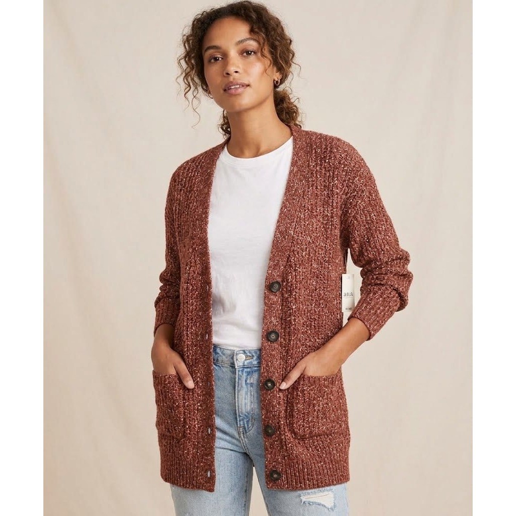 a.n.a Cardigan Sweater Womens XS Marled Knit Longline Button Front a.n.a Cardigan Sweater Womens XS Marled Knit Longline Button Front