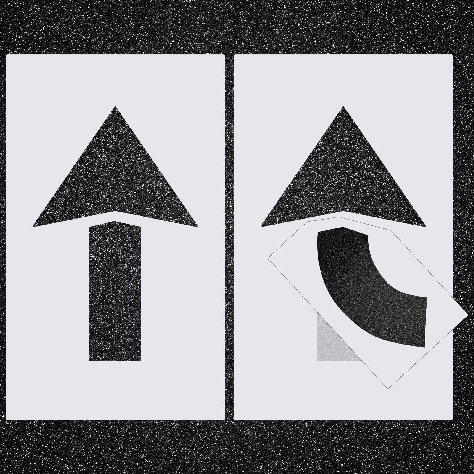 Feifeiya 2 Pcs Parking Lot Arrow Stencil 60\