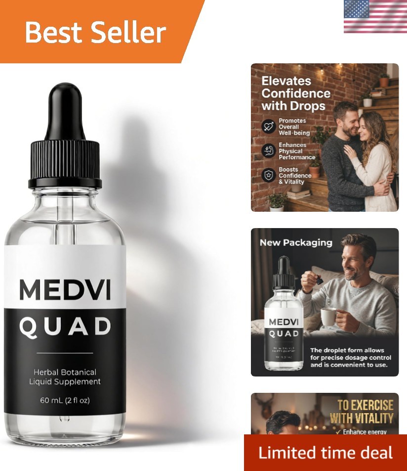 Eupholic Medvi Quad Erection Drops, Maca, Panax Ginseng, 2 Fl Oz (Pack of 1)