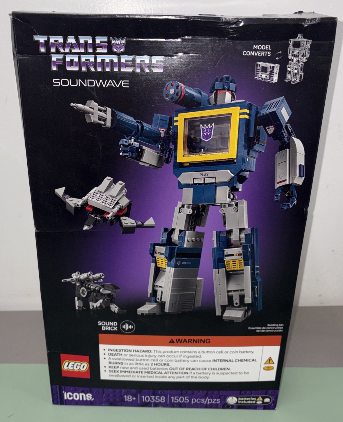 LEGO Icons Transformers Soundwave Model Kit 10358 LEGO Icons Transformers Soundwave Model Kit 10358