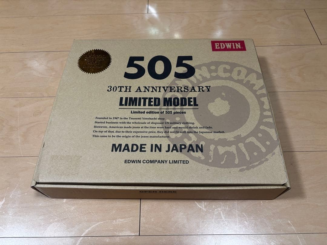 EDWIN 505 30TH ANNIVERSARY LIMITED Size 34