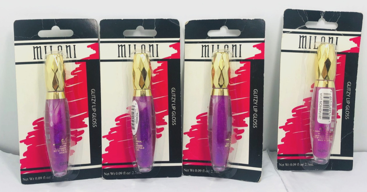 (4) MILANI 3D GLITZY Glamour Gloss - #39 FASHION DIVA **RARE