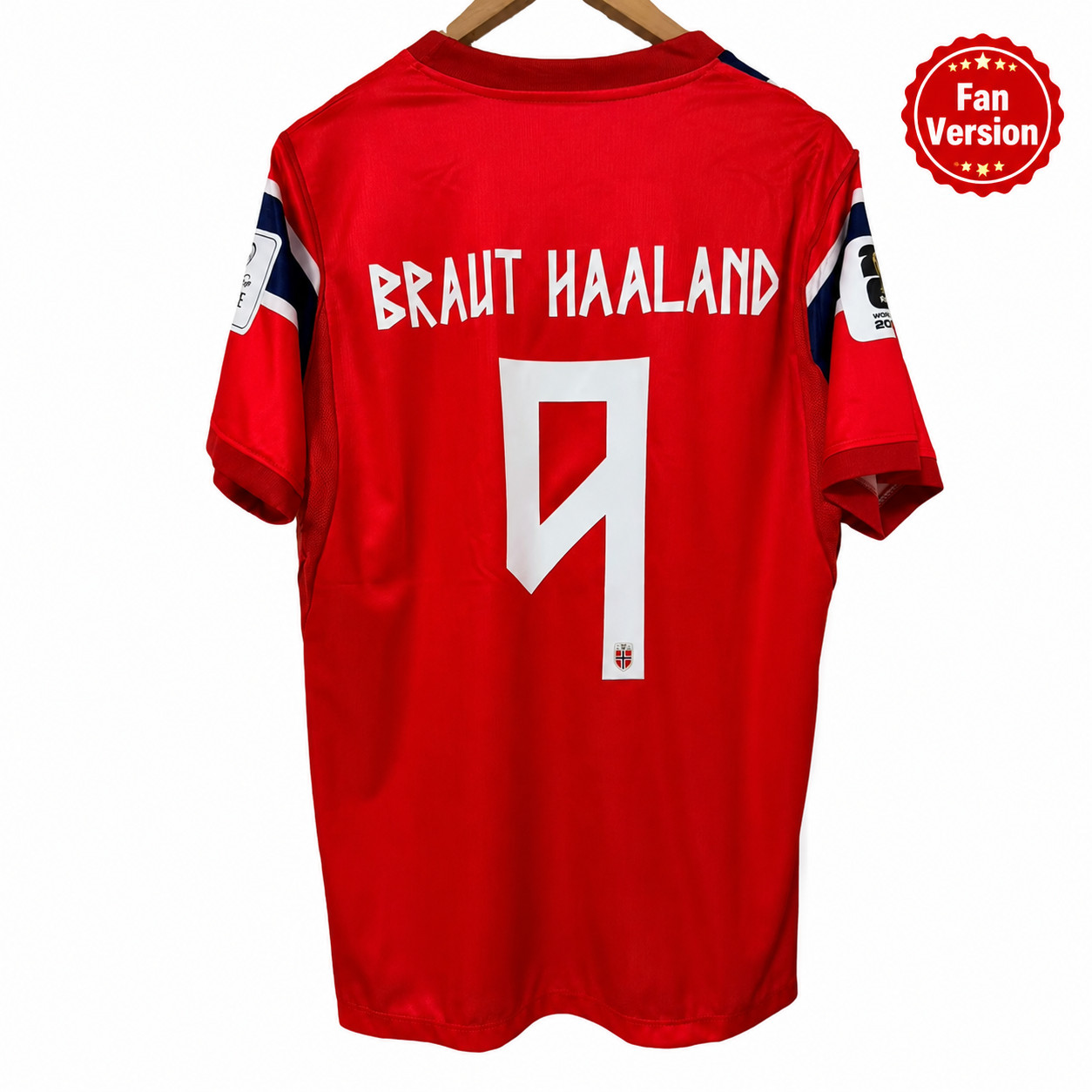 2026 Norway Haaland Home Fan Version Soccer Jersey Short Sleeve Football Top