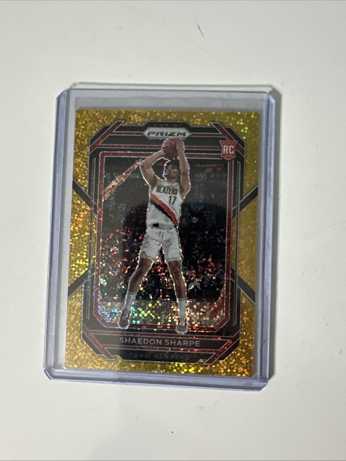 2022 PANINI PRIZM #250 SHAEDON SHARPE GOLD SPARKLE RC ROOKIE /24