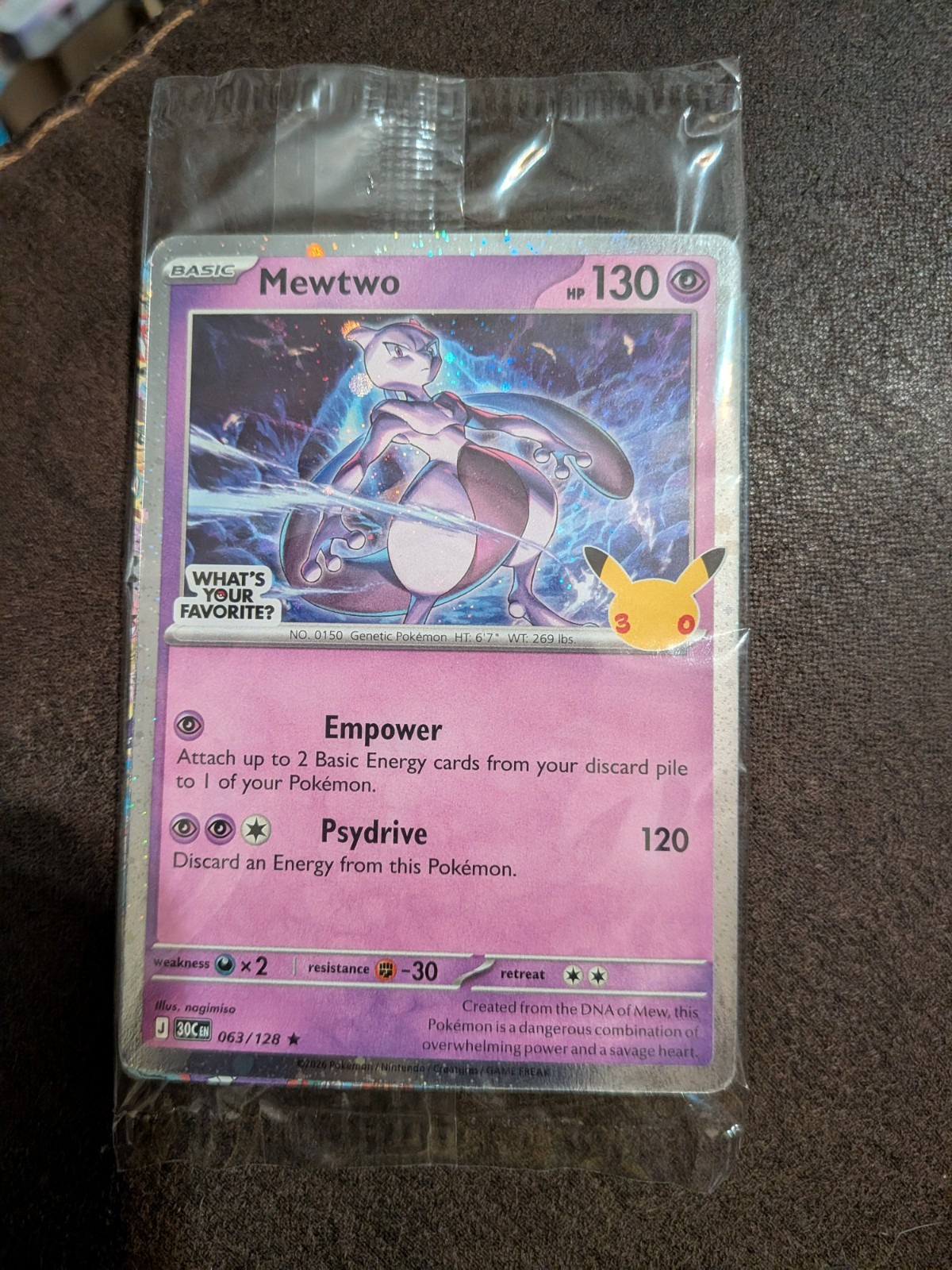 Pokemon 30th Anniversary Mew Celebrations Promo Card Target Exclusive NEW/SEALED Pokemon 30th Anniversary Mew Celebrations Promo Card Target Exclusive NEW/SEALED