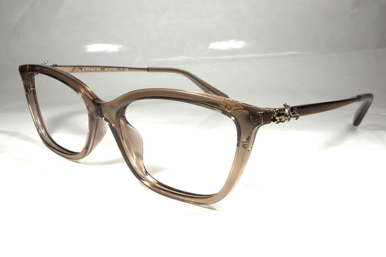 Coach HC6146U Eyeglasses Frame 5561 Transparent Brown, Size: 53-16-140