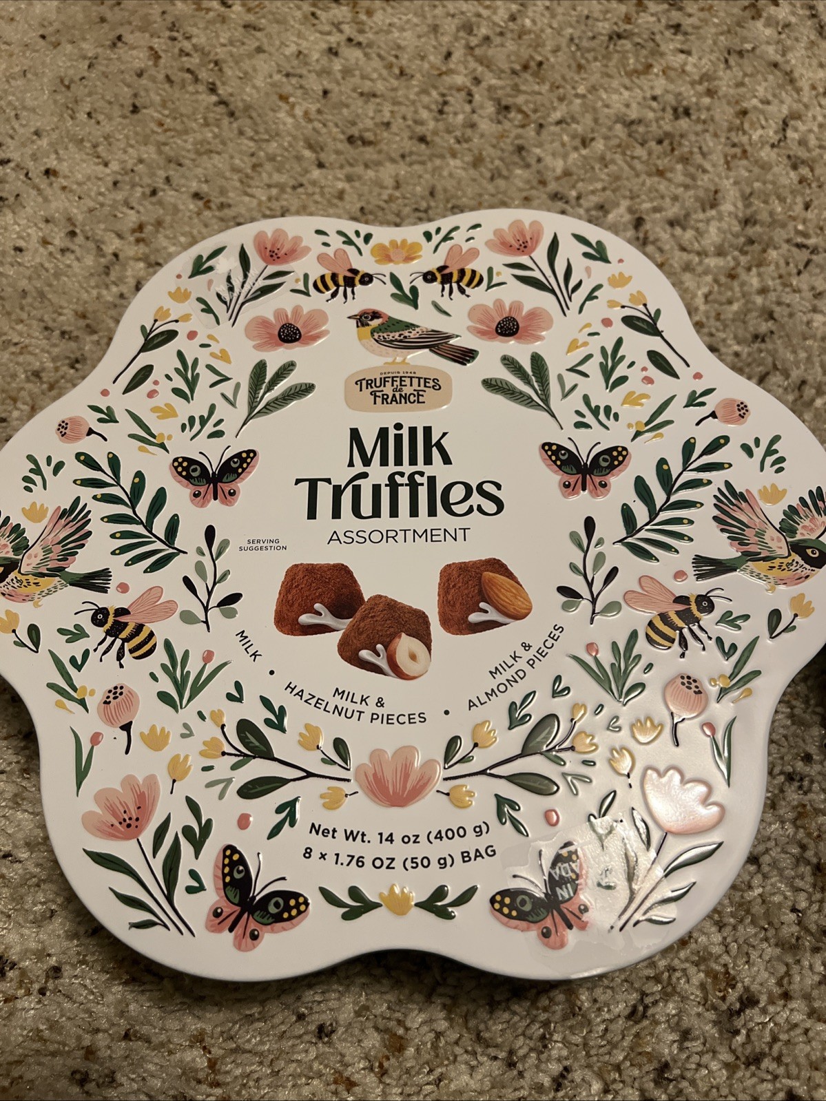 Truffettes de France Milk Chocolate Truffles w/ Almond & Hazelnut, 14 oz Truffettes de France Milk Chocolate Truffles w/ Almond & Hazelnut, 14 oz