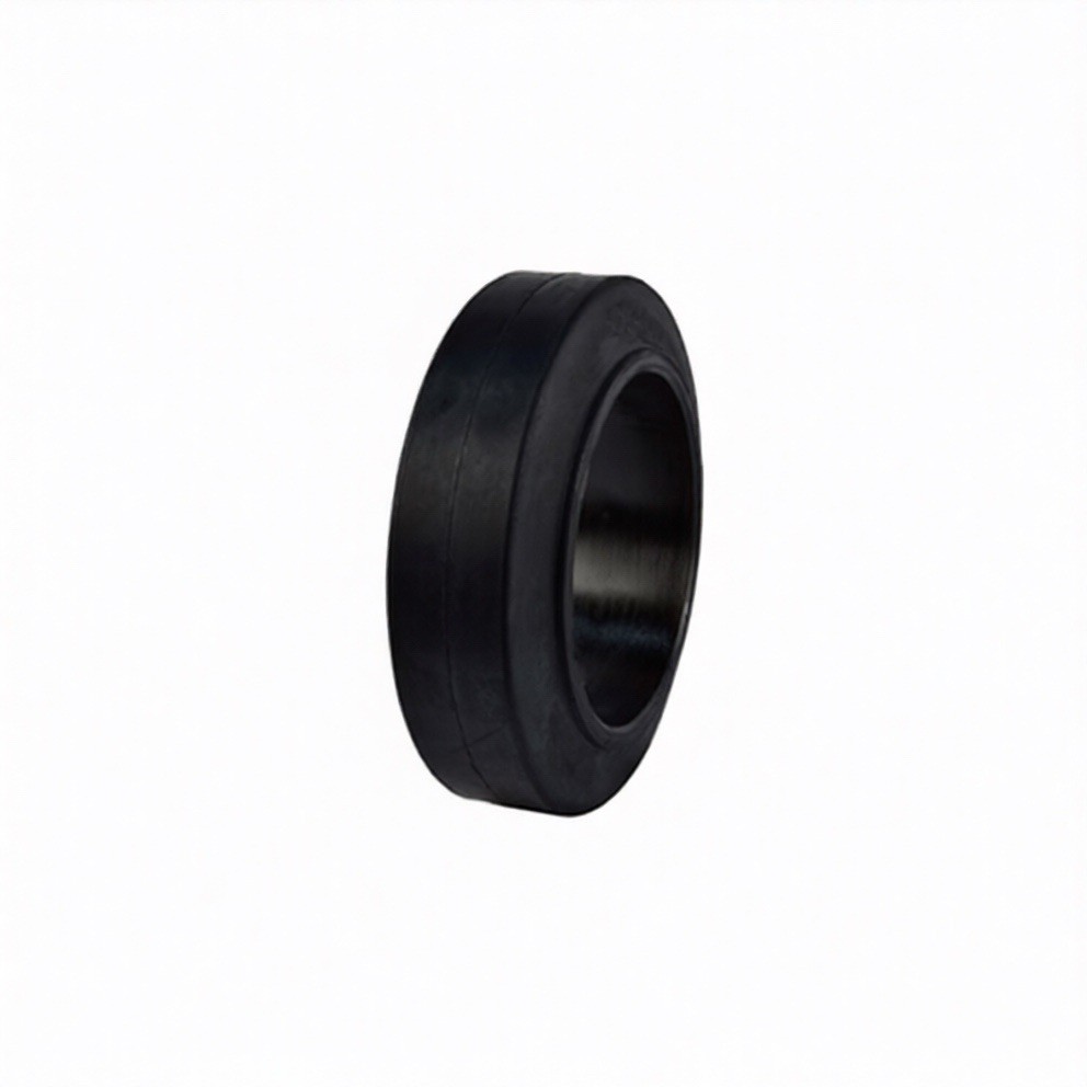 2X Forklift Cushion Tire Press On 16 x 5 x 10.5 Black Smooth High-Quality