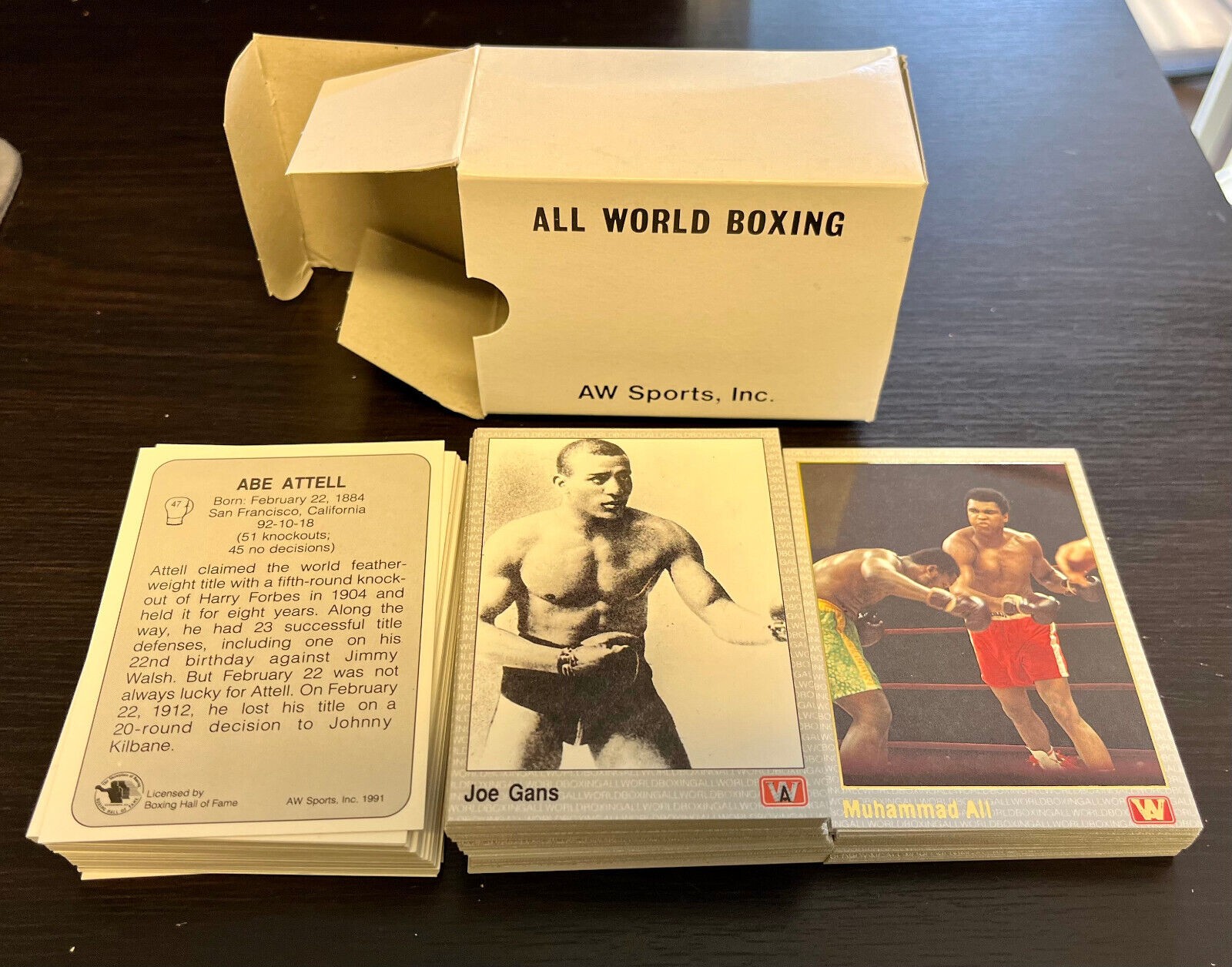 1991 AW ALL WORLD BOXING CARDS Complete Factory Boxed Set (149) MUHAMMAD ALI +++