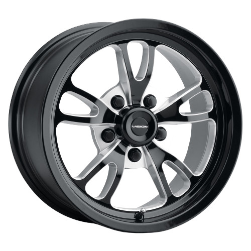 Vision American-Muscle 149 Patriot 15x8 5x120.65 +0 Gloss Black Milled Wheel Vision American-Muscle 149 Patriot 15x8 5x120.65 +0 Gloss Black Milled Wheel