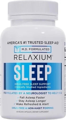 Relaxium Sleep Natural Dietary Supplement for Better Sleep - 60 Capsules ( New )