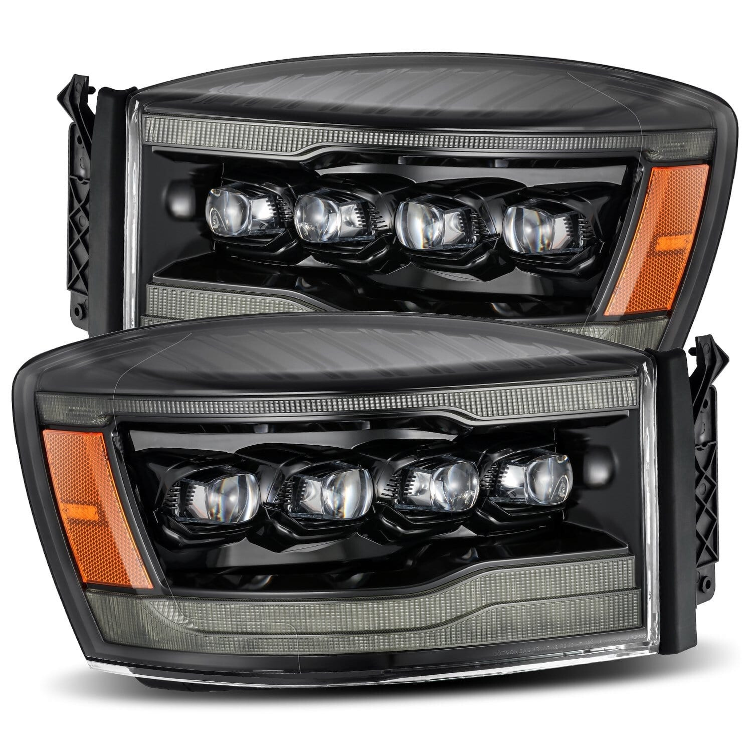 For 06-08 Dodge Ram 1500 2500 Alpha Black Nova LED Projector Headlights Headlamp For 06-08 Dodge Ram 1500 2500 Alpha Black Nova LED Projector Headlights Headlamp