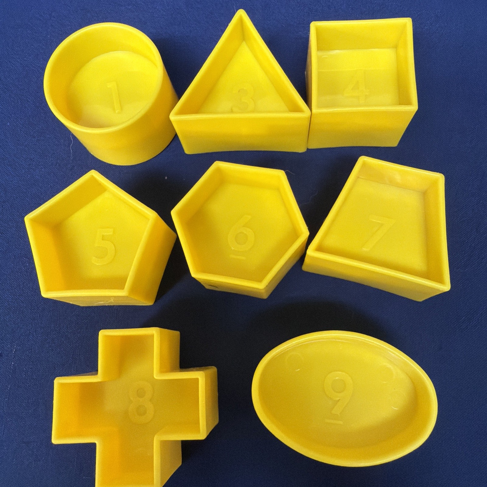 Vintage Tupperware Set of 9 Shapes for Tuppertoys Shape-O-Ball Toy Shape Sorter