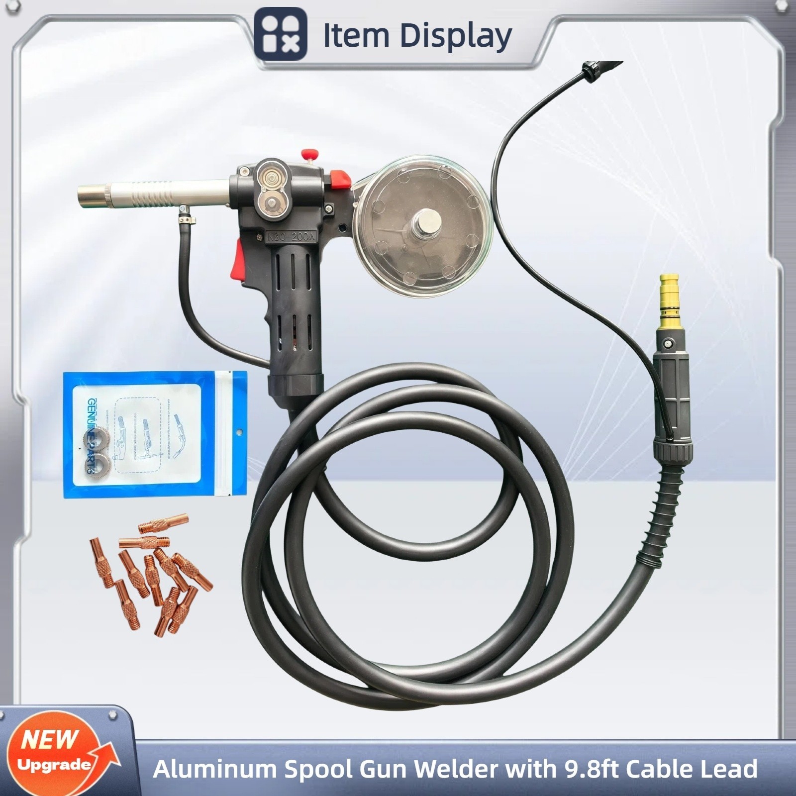 NBC-200A Spool Gun 3m Fit Miller 300371 Millermatic 140 180 211 Spoolmate 100