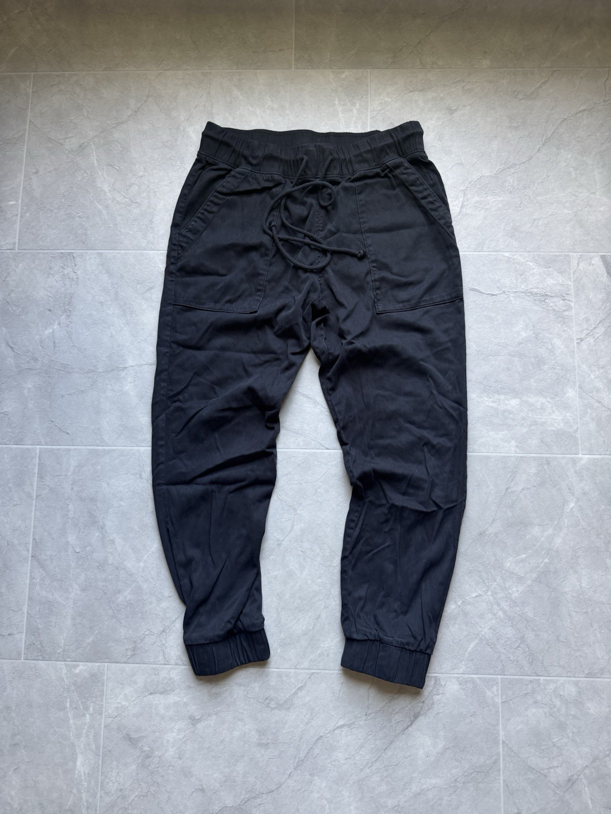 Bella Dahl Black Pocket Jogger Women’s M Drawstring Elastic
