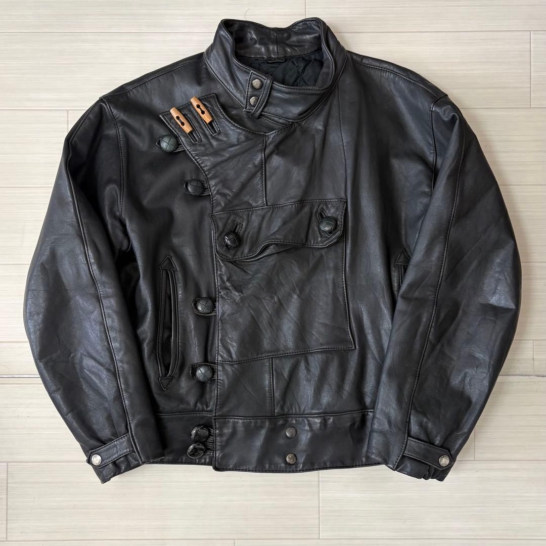 Swedish Armed Forces Leather Motorcycle Jacket