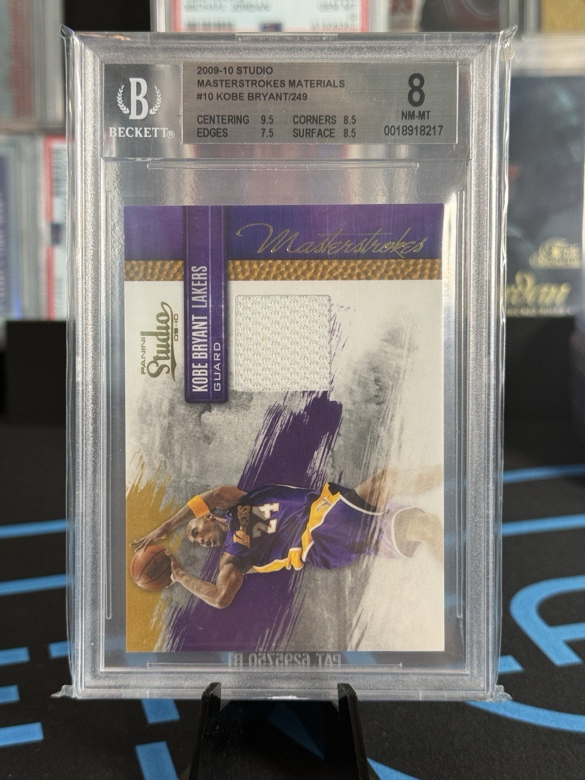 2009-10 Panini Studio - Master Strokes Kobe Bryant  /249 Game Worn Patch