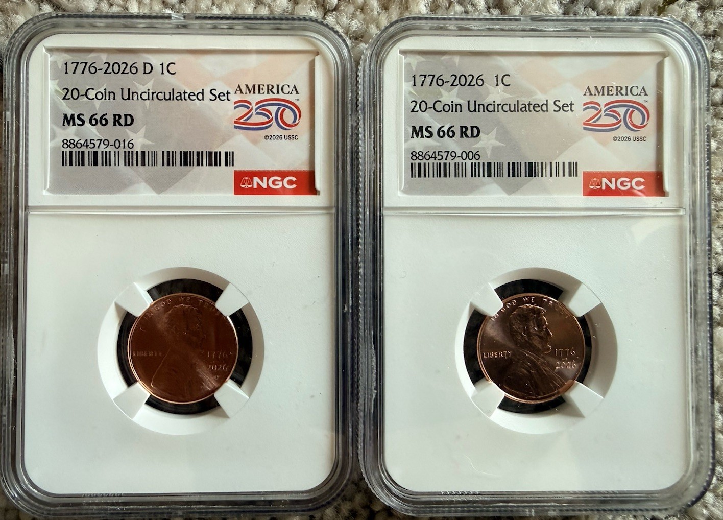 2026 P & D Lincoln Cent 2 Coins NGC MS 66 -LOWER MINTAGE THAN 1909-S VDB Penny 2026 P & D Lincoln Cent 2 Coins NGC MS 66 -LOWER MINTAGE THAN 1909-S VDB Penny