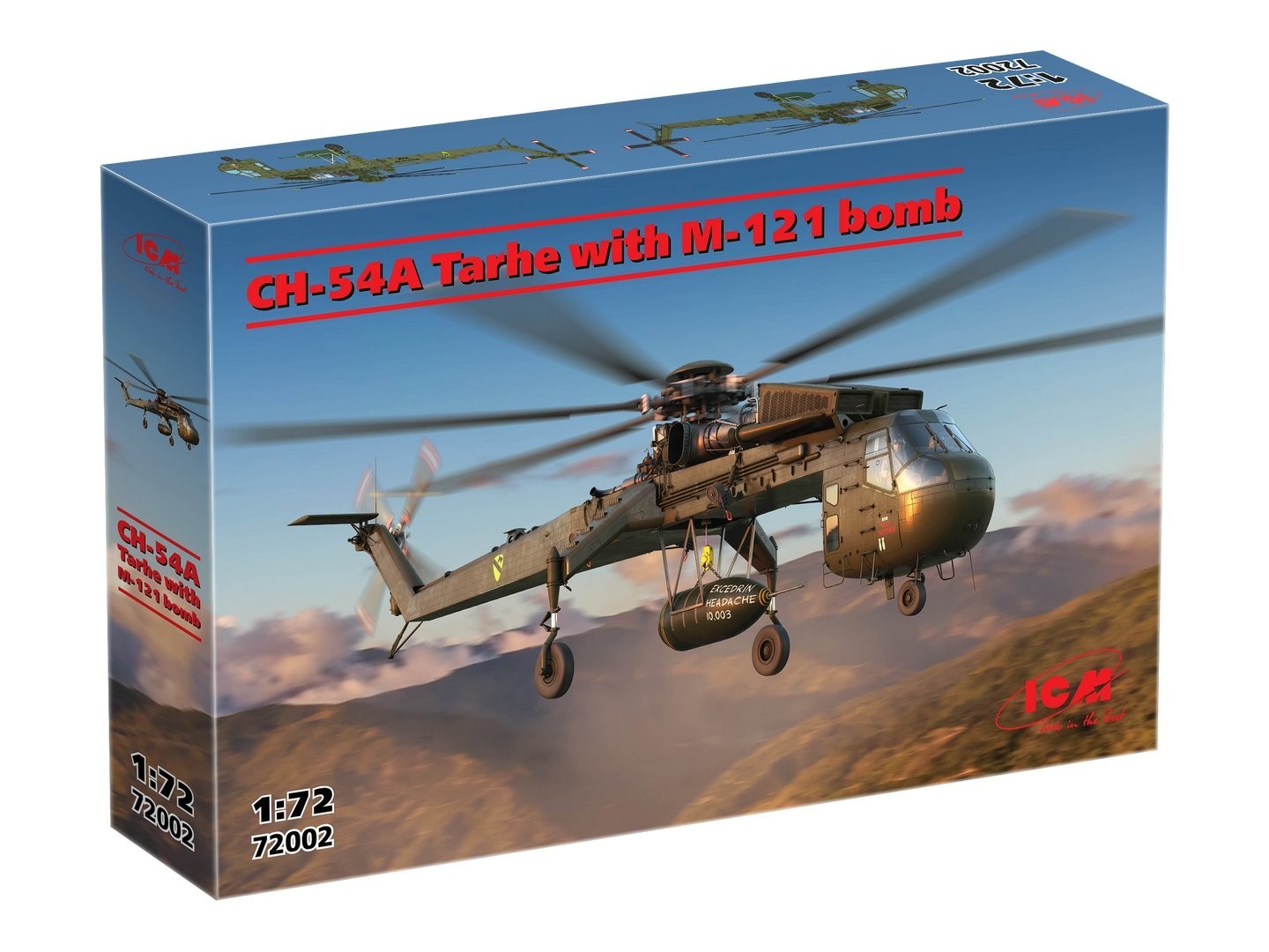 ICM 72002 - Sikorsky CH-54A Tarhe with M-121 bomb - 1:72 Plastic Model Kit