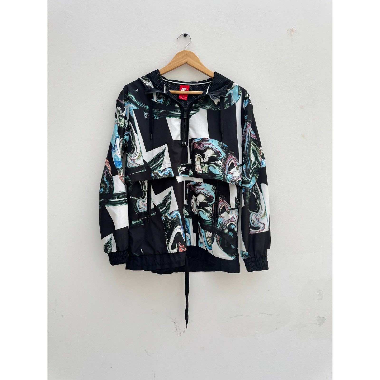 Nike Sportswear Windrunner Jacket Grid Print Marble Swirl Windbreaker Small S