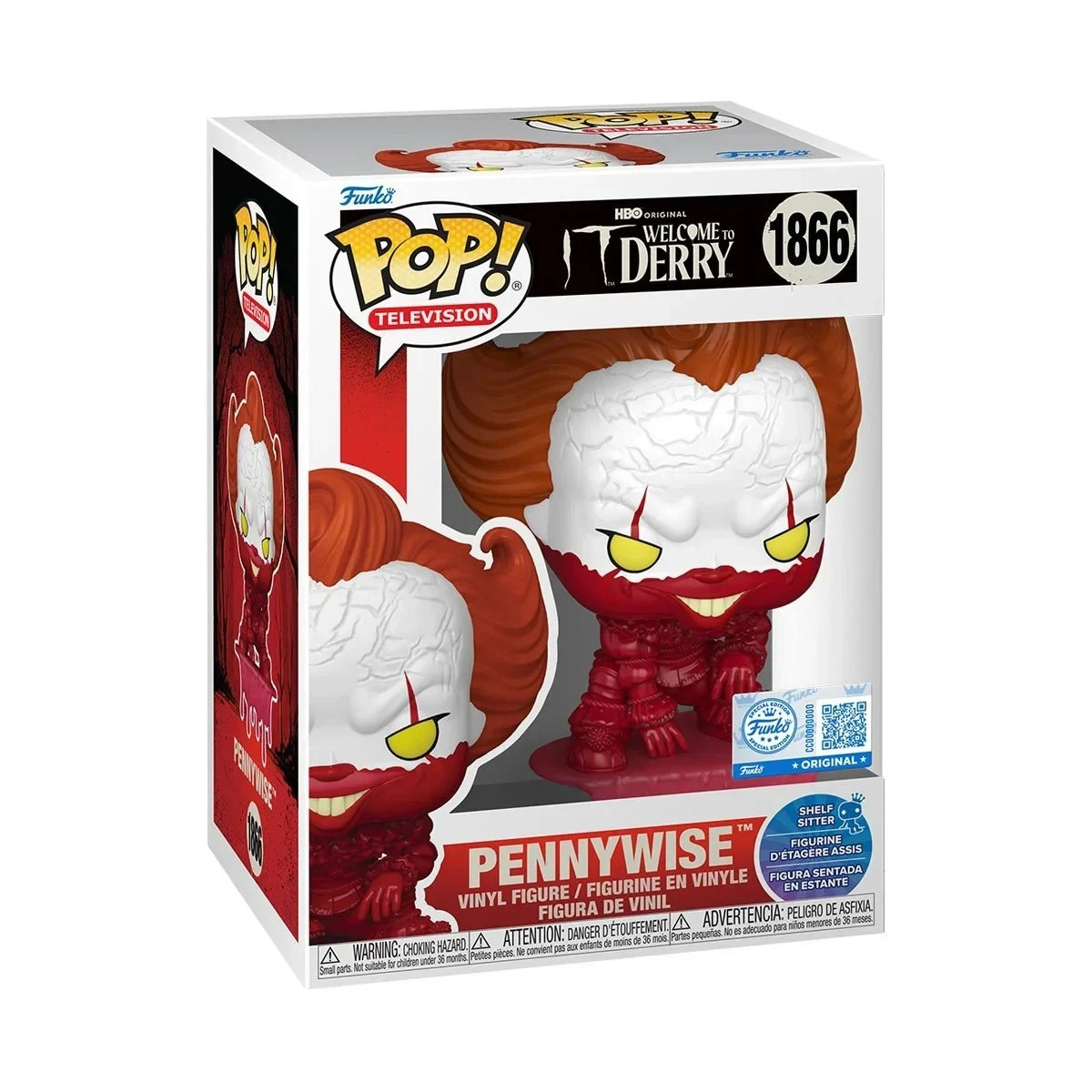 It: Welcome to Derry Pennywise Bloody Shelf Sitter Funko Pop Vinyl Figure #1866 It: Welcome to Derry Pennywise Bloody Shelf Sitter Funko Pop Vinyl Figure #1866