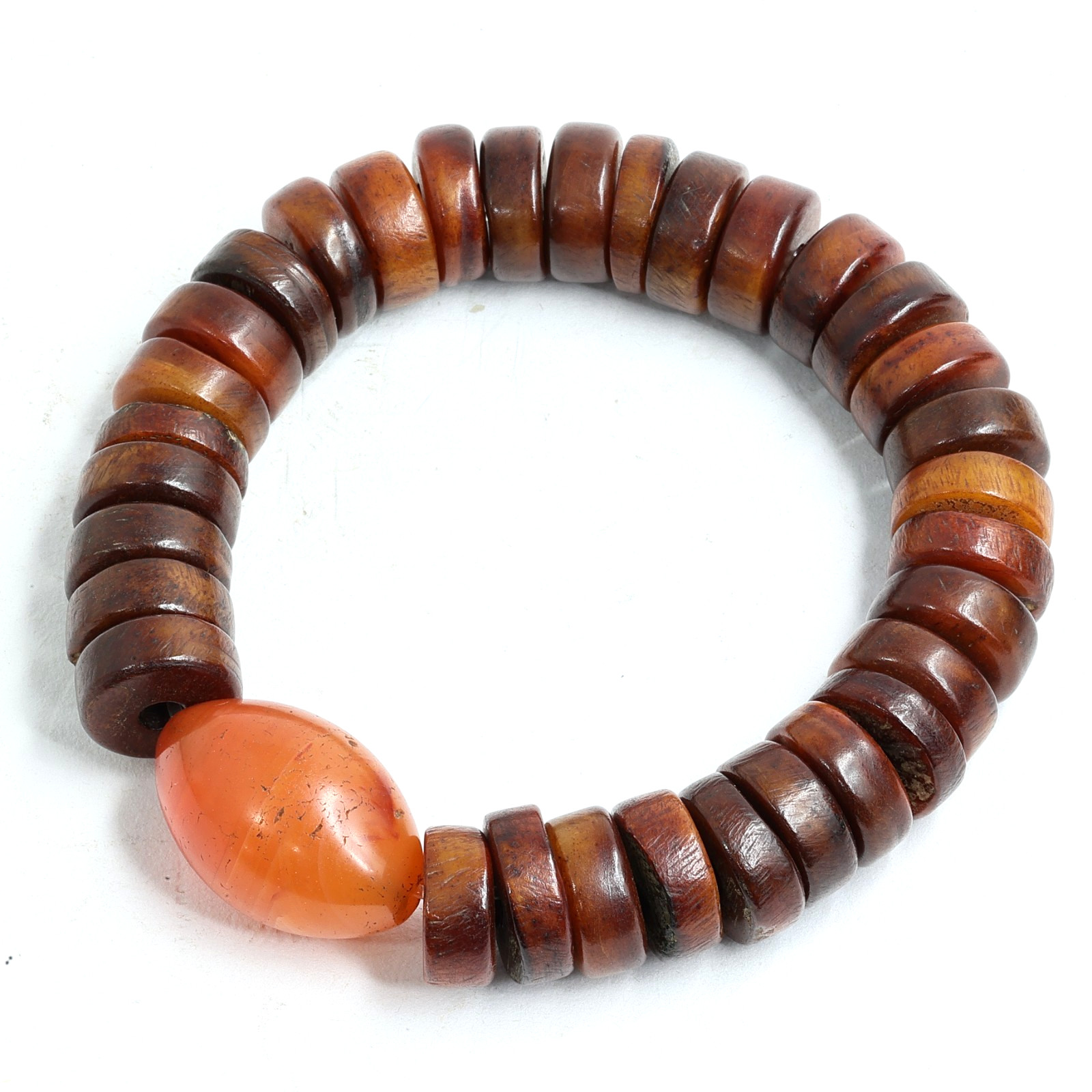 Antique Tibetan Himalayan heritage KAPALA Bracelet  meditation spiritual practic
