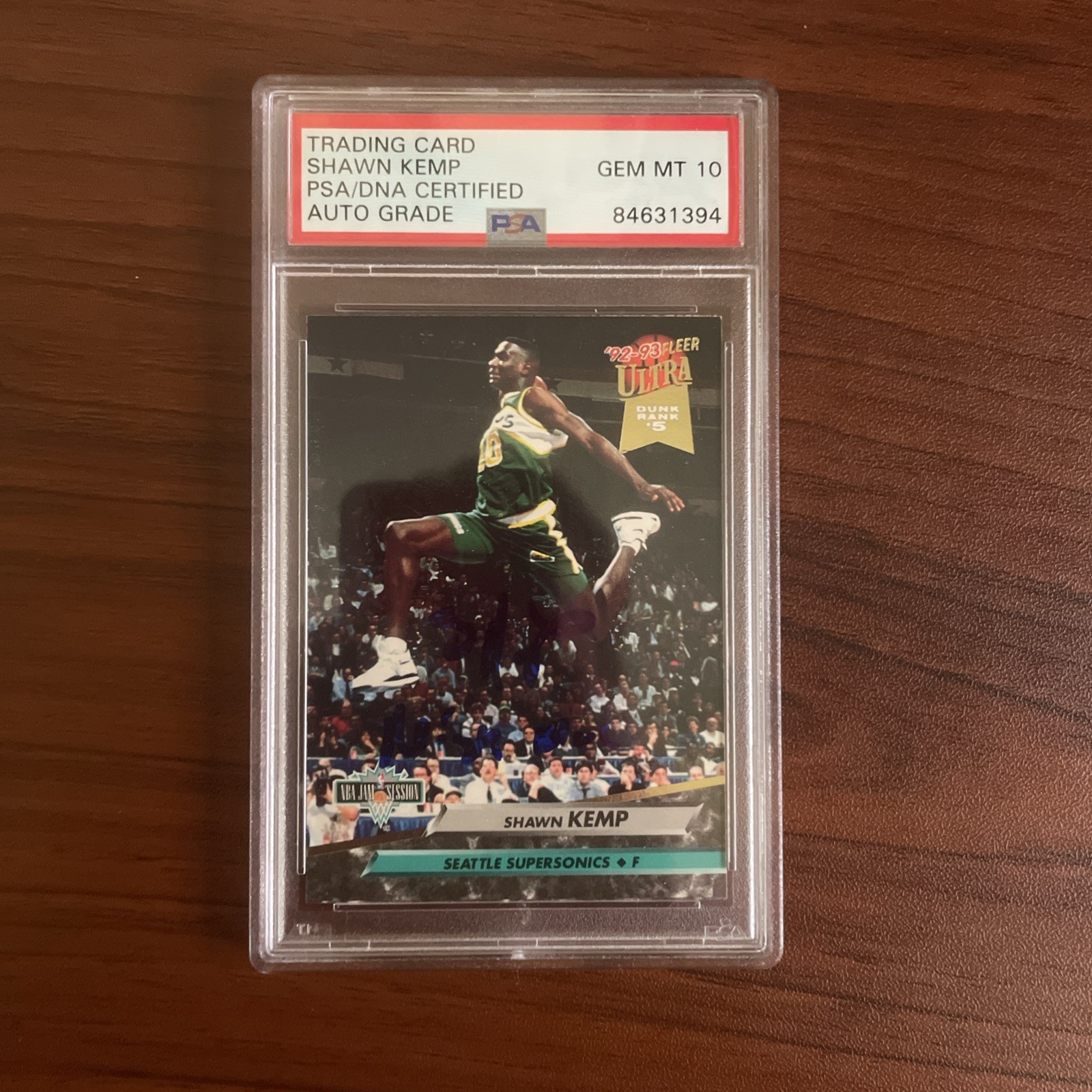 Shawn Kemp 1992-93 Fleer Ultra Autograph Card \