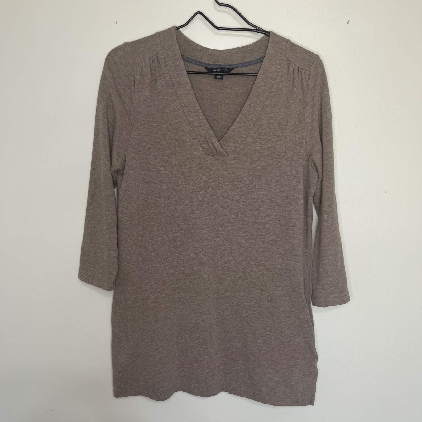 Lands End Tunic Women\'s S Pockets Neutral Capsule Minimalist Classic Everyday Lands End Tunic Women\'s S Pockets Neutral Capsule Minimalist Classic Everyday