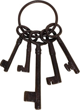 Large Skeleton Key Vintage Iron Antique Key for Pirate Decoration, Halloween Par picture
