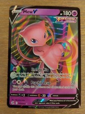 Mew V 113/264 Fusion Strike NM Full Art Ultra Rare Pokemon Card picture