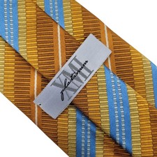 NWOT XMI Platinum Tie Jacquard Hand Made Imported England Mens 100% Silk Necktie picture