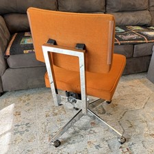 Steelcase Steno Swivel Office Chair 1960s Orange/Chrome Mid-Century Vintage MCM picture