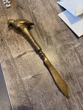 Antique Bronze Letter Opener Bird Design Handle Vintage Collectible picture