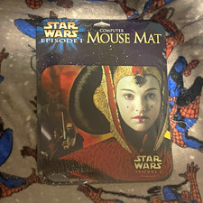 1999 Star Wars Episode I Queen Amidala Computer Mouse Mat NEW Sealed Vintage picture