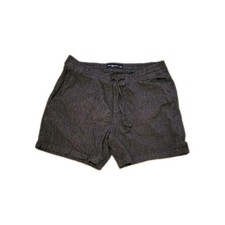 Abercrombie & Fitch Men's Large Gray Black Shorts W Many Pockets & Drawstring picture