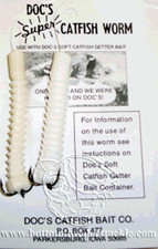 DOC'S SUPER CATFISH WORMS 12 PKS DCW-WHITE ( USE W/ DOC'S, SONNY'S JUNNIES DIP) picture