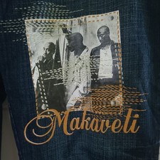 Makaveli Jeans 2PAC Tupac Vintage 90s 2000s Y2K Sz 46 Rap Hip Hop Baggy Wide Leg picture