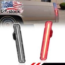 Clear Red LED Rear Side Marker Lights For 1990-1992 Cadillac Fleetwood Brougham picture