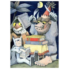 Reading Is Fun Vintage 1979 Maurice Sendak Childrens Book Art Poster picture