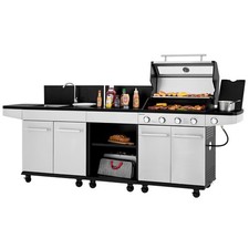 Royal Gourmet 4B Outdoor Kitchen Island Grill with Side Burner, Sink and Faucet picture