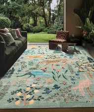Sale Stunning Bliss Jungle Soft Washable Indoor Area Rug 8x10 Green Animal Rug picture