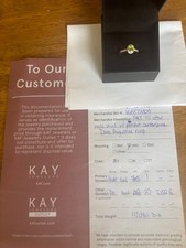 14k yellow gold oval halo engagement ring excellent condition Kay’s jewelers  picture