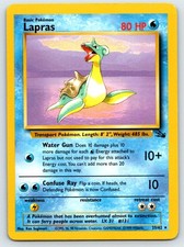 Lapras 25/62 Rare Fossil Pokemon Unlimited Moderately Played picture