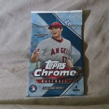 Topps 2018 Topps Chrome Baseball MLB Sealed Pack 4 Cards Shohei Ohtani picture