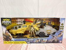 Chap Mei Soldier Force Dual Assault Mission Playset w/ Heli, Vehicle & Figure picture